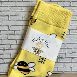bees and sunflowers socks