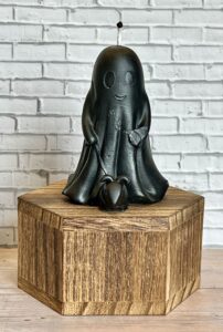 little lady ghost walking dog