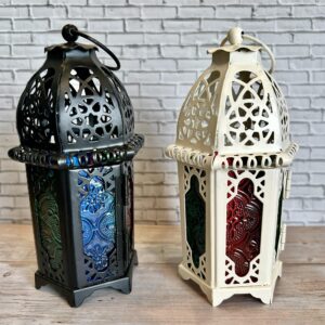 stained glass lantern (black or white)