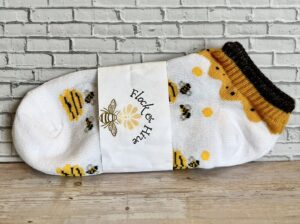 honey hive ankle socks